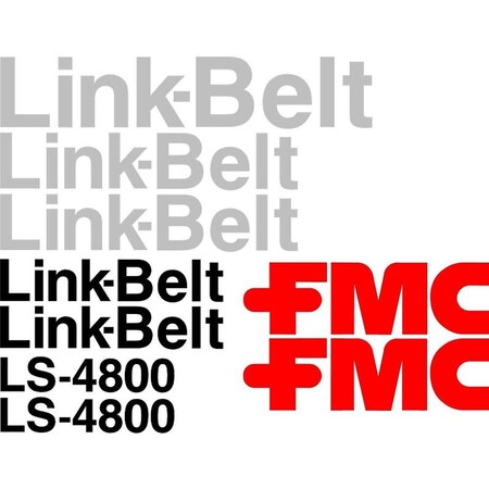 Aftermarket Link-Belt LS-4800 Excavator Decal Set LBLS4800DECALSET